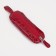 Key of zipper, length 14.5 cm, ring, red color