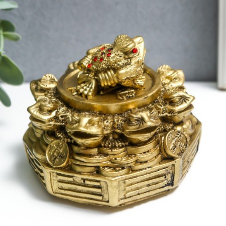 NECSK Polystone for bronze "Toads on the toads around" 7.5x9.2x9.2 cm-2