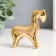 Souvenir Ceramics "A Horse with a Lowed Head" Gold 2.5x6.5x7 cm
