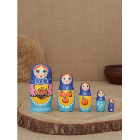 Nesting doll "apples" 5 puppet