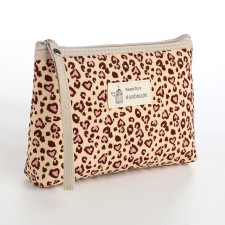 Simple cosmetic bag Leo, 20*3*12, lightning department, lining, beige