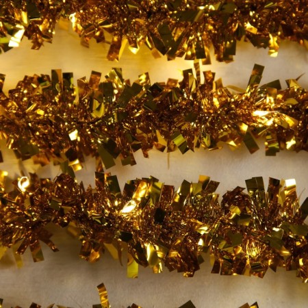 Girland "Mishura" 1 m Rosa, IP20, golden thread, 22 LED, 6 layers, d = 5 cm, glow warm white, CR2032x2-2