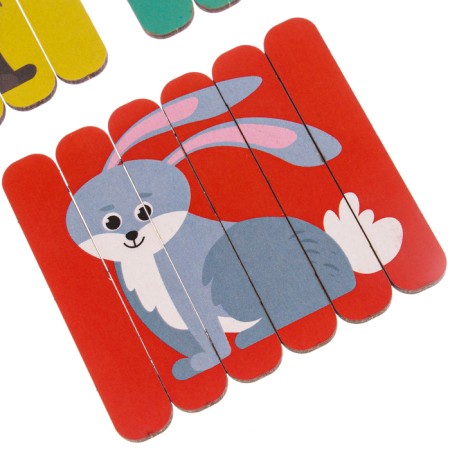Puzzle. Collect 6 pictures "Forest", bilateral sticks-4