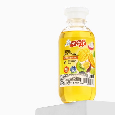 Shower gel Russian benefit, 300 ml, aroma tropical mix-4