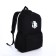 School backpack from textiles on lightning, 3 pockets, black color