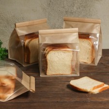 Paper Craft package, with a window, a rectangular bottom, 16 x 13 x 26 cm