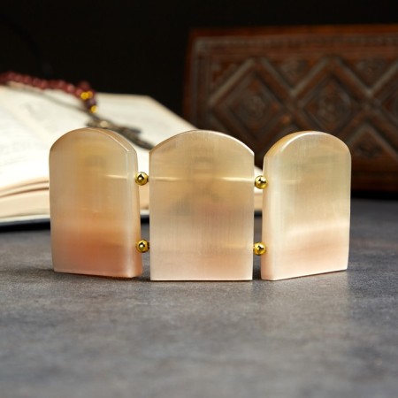 Triptych No. 7 "To help sick", selenite-2