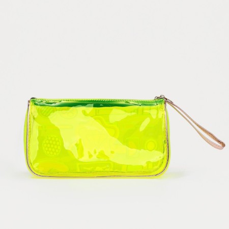 Cosmetic bag with a lightning, with a pen, yellow color-1