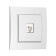 Single one -seated tot elegant telephone, hidden, silver