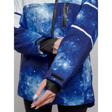 Ski jacket female, size 42, blue color-3