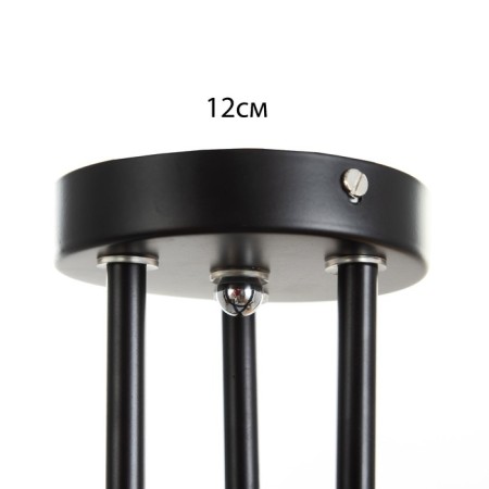 Svetogor chandelier "Star" 3x60W E27 Black 53x53x26cm-5