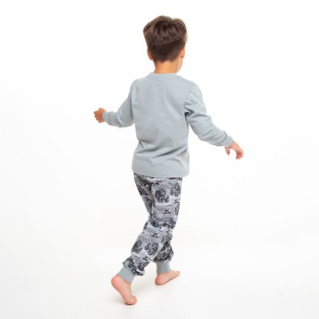 Pajamas for a boy, gray color, height 128 cm-5