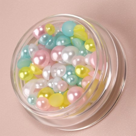 Runes for nails, pearl, voluminous, multi -colored-2