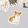 Stickers for the creativity of the "dog breed" embossing silver set 48 pcs 9x7x0.8 cm