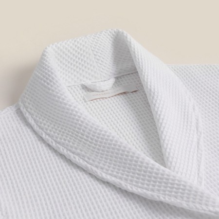 Wafel dressing gown Male SL Home: Basic "Blanc de Blanc", size XL, 100% cotton, 300 g/m2-7
