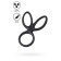 Triple Ring on the A-Toys Kraken penis, silicone, black color, 10 cm