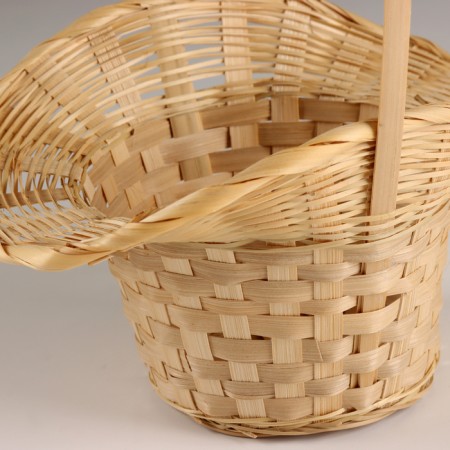 Wicker basket "Hat", D15x14/10xh33cm, natural, bamboo-1