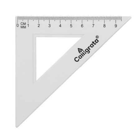 Triangle 9 cm, 45 °, transparent-3