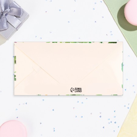 Money envelope "Happy Birthday!" Clover, 16.5x8 cm-2