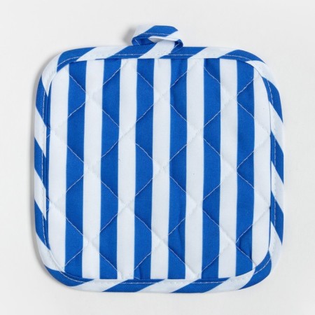 Kitchen set of shares. Color blue take 17x17 cm, mittens 26x16 cm, apron 60x80 cm, 100% p/e-6