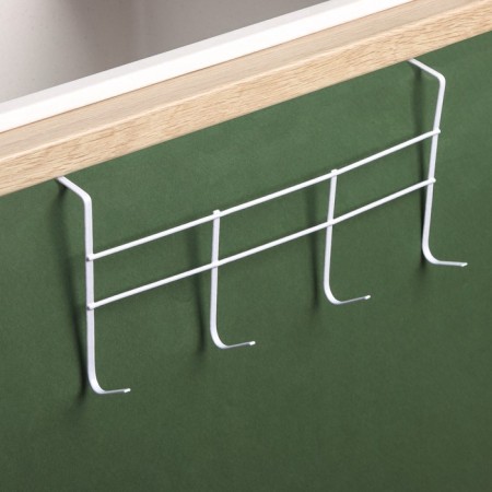 Boal on the door for 4 hooks of the share "Mona", 34.5 × 8.5 × 16 cm, white color-1