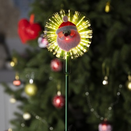 LED toy on the Santa Claus stick 11 × 29 × 4 cm, batteries Lr44x3, glow warm white