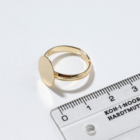 The base for the ring is adjustable, dimensionless with a platform (set of 5 pcs.), 12 mm, color gold-1
