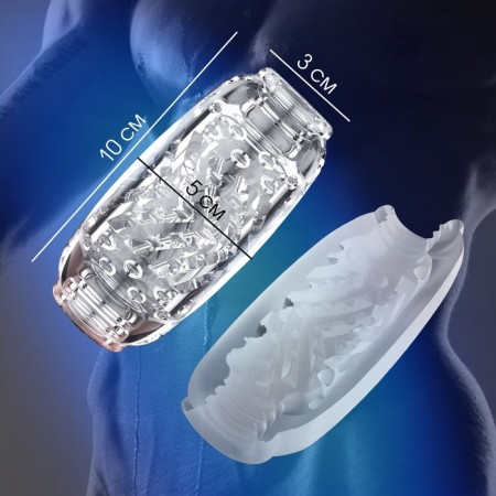 Masturbator Oka-Khpoki Yoni No. 9, gel, reusable, through, transparent-1