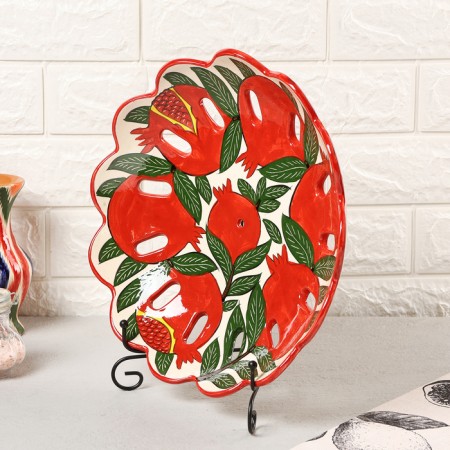 Rishtan ceramics "grenade", 33 cm, 33 cm,-1