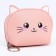Children's wallet with a zipper, pink color