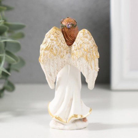 Souvenir Polystone "Angel-girl with heart" 9x3x4.7 cm-2