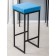 FRAME bar, 356 × 336 × 811 mm, velor, blue / black metal