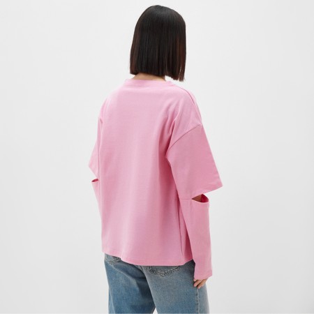 Jumper (longshilv) mist: basy, size s-m, pink color-2