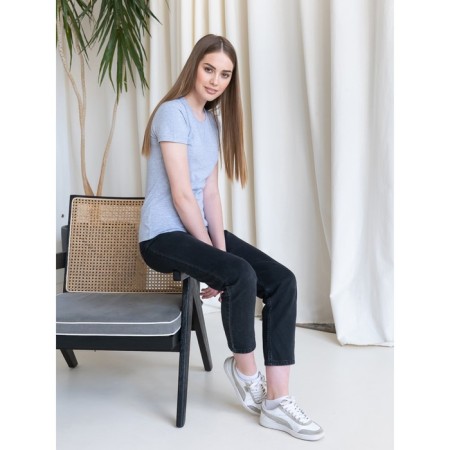 Female T -shirt, size 48, color gray melange-5