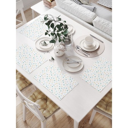 Set of napkins for setting the table "Atmosphere of the holiday", rectangular, size 32x46 cm, 4 pcs