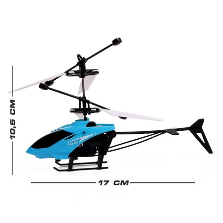 Walking helicopter, light, USB, blue color-1