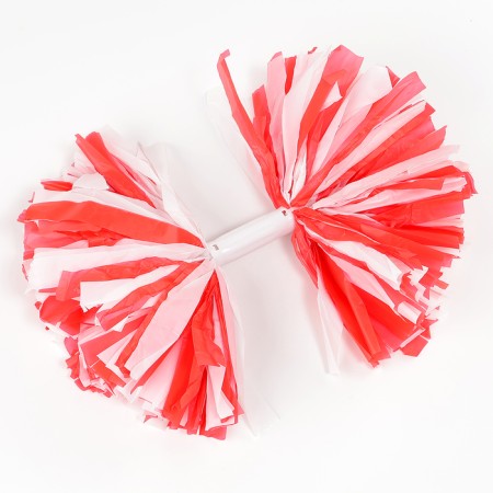 Pompom 1pc, white color+ red-3
