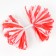 Pompom 1pc, white color+ red