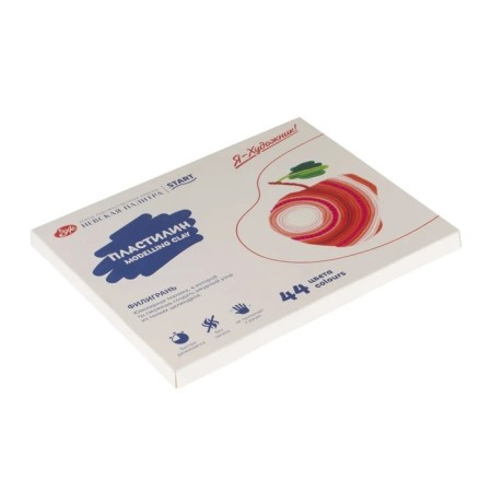 Plasticine ZHK "Flower", 44 colors, 880 g, with a stack-7