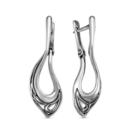 Earrings "Merging", echoing with oxidation