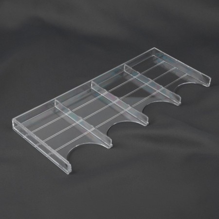 Organizer-lobby for beads and rhinestones, 4.8 × 9 cm, 4 pcs on a stand, green color/transparent-5