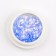 Opal powder for decor, in a jar, blue color