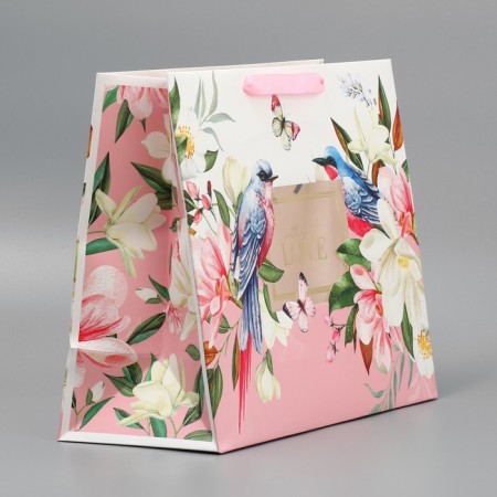 Gift Packet Laminated with a plastic window, packaging, Love, 32.5 x 26.5 x 13.5 cm-3