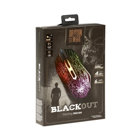 The mouse Qumo Blackout M03, game, wired, 6 buttons, backlight, 3200 dpi, USB, black-7