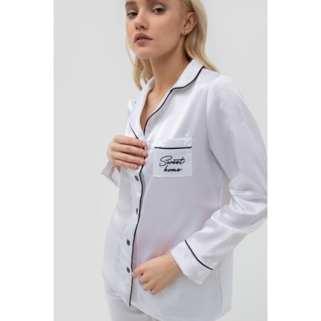 Female pajamas (shirt and trousers) KAFTAN Queen size 40-42, white color-3