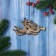 Christmas tree decoration "Angel with a pipe shine" 13x7 cm, gold