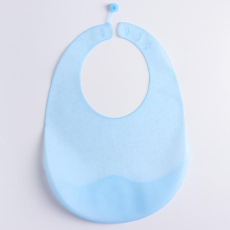 Blory for feeding silicone with pocket, blue color-3