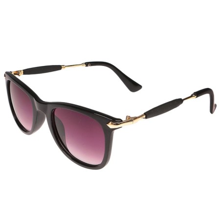 Sunglasses Wayfarer. Matte frame, metal strokes with inserts, mix, 14.5*13.5*4.5cm-5