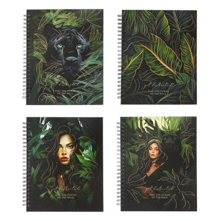 A notebook of 96 sheets in a cage on the crest Tropic Style, a hard cover, matte lamination, foil embossing, mix