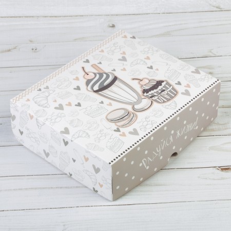 Confectionery packaging, box "Rejoice of life", 17 x 20 x 6 cm